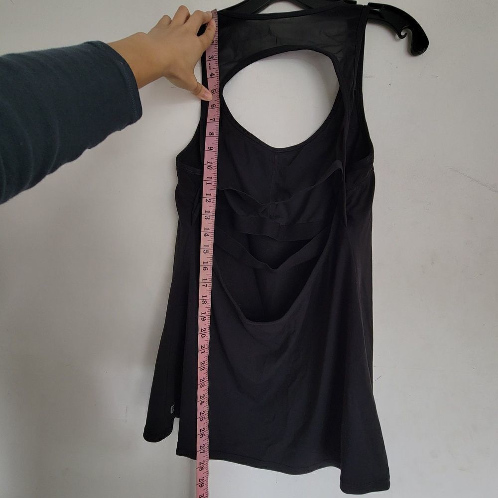 Fabletics Black Mesh Cut Out Back Elastic Band Wo… - image 7